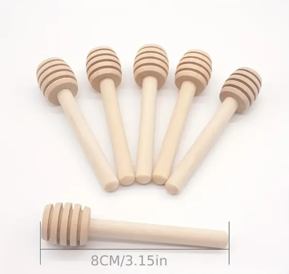 Mini Wooden Honey Spoon set of 6 - Image 2