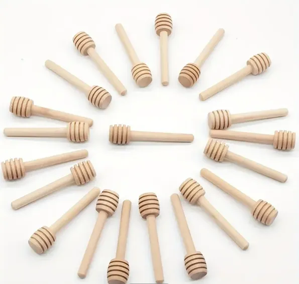 Mini Wooden Honey Spoon set of 6 - Image 4