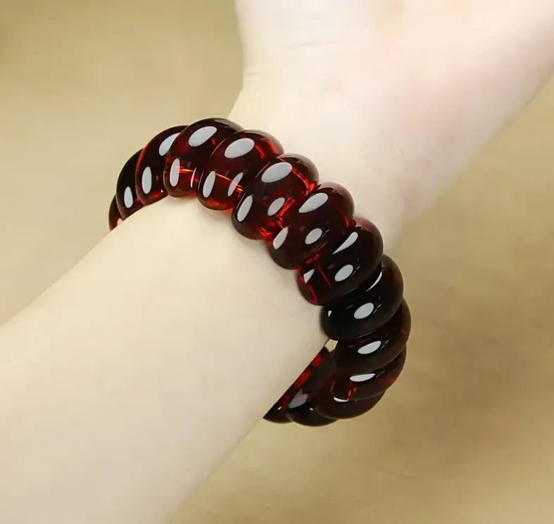 Natural Amber Blood Vein Bracelet - Image 4