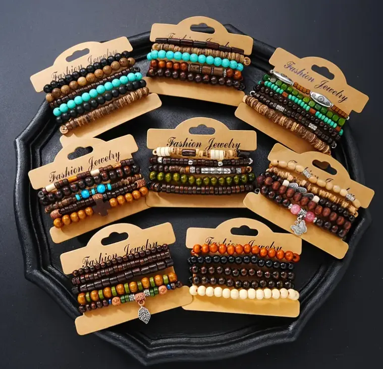 Wooden Beads Bracelets set of 5 - Image 2