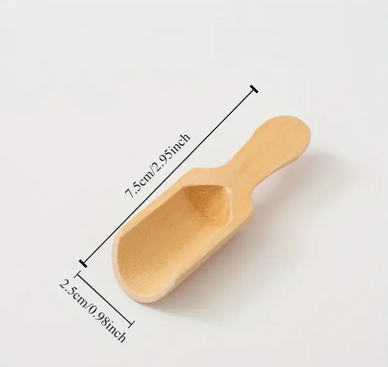 Wooden Scoop and Spoon Set of 6 - Image 2